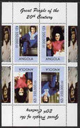 Angola 1999 Great People of the 20th Century - Elvis #3 perf sheetlet of 4 (2 tete-beche pairs) unmounted mint. Note this item is privately produced and is offered purely on its thematic appeal