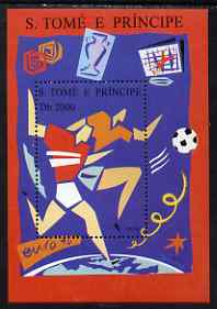 St Thomas & Prince Islands 1995 Euro '96 Football perf m/sheet unmounted mint