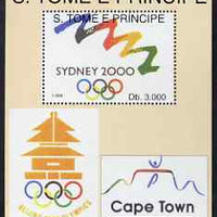 St Thomas & Prince Islands 1994 Olympic Games perf m/sheet (Olympic Symbols) unmounted mint. Note this item is privately produced and is offered purely on its thematic appeal