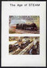 Touva 1996 The Age of Steam imperf sheetlet containing 2 values unmounted mint
