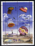 Vietnam 1995 Parachutes perf sheetlet containing 4 values each overprinted SPECIMEN (only 200 sets produced) unmounted mint sd SG 1965-68