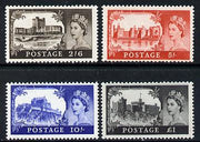 Great Britain 1967 Castles (no wmk) set of 4 unmounted mint, SG 759-62