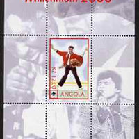 Angola 2000 Millennium 2000 - Elvis perf s/sheet (background shows other singers) unmounted mint. Note this item is privately produced and is offered purely on its thematic appeal