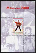 Angola 2000 Millennium 2000 - Elvis perf s/sheet (background shows other singers) unmounted mint. Note this item is privately produced and is offered purely on its thematic appeal