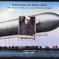 Niger Republic 1998 Zeppelin 2,000f perf s/sheet unmounted mint
