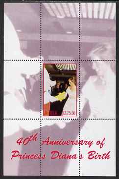 Angola 2002 40th Anniversary of Birth of Princess Diana perf s/sheet #5 (with Cartoon Character) unmounted mint. Note this item is privately produced and is offered purely on its thematic appeal