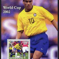 Somaliland 2002 Football World Cup perf s/sheet (Rivaldo) unmounted mint