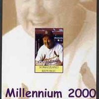 Somaliland 2001 Millennium series - Baseball Stars #6 Red Schoendienst imperf m/sheet unmounted mint. Note this item is privately produced and is offered purely on its thematic appeal