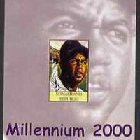 Somaliland 2001 Millennium series - Baseball Stars #7 Jackie Robinson imperf m/sheet unmounted mint. Note this item is privately produced and is offered purely on its thematic appeal