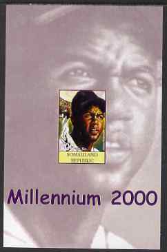 Somaliland 2001 Millennium series - Baseball Stars #7 Jackie Robinson imperf m/sheet unmounted mint. Note this item is privately produced and is offered purely on its thematic appeal