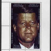 Somaliland 2000 Millennium 2000 John Kennedy composite perf sheetlet containing 4 values unmounted mint