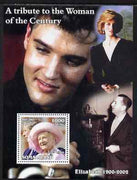 Somaliland 2002 A Tribute to the Woman of the Century #08 - The Queen Mother perf m/sheet also showing Walt Disney, Diana & Elvis, unmounted mint. Note this item is privately produced and is offered purely on its thematic appeal