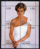 Chechenia 1998 Diana, Princess of Wales composite perf sheetlet #3 containing 4 values, unmounted mint