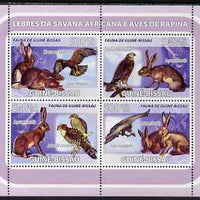 Guinea - Bissau 2008 Rabbits & Birds of African Savanna perf sheetlet containing 4 values unmounted mint