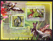 Guinea - Bissau 2008 Rabbits & Birds of African Savanna perf souvenir sheet unmounted mint