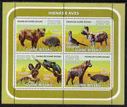 Guinea - Bissau 2008 Hyenas and Birds perf sheetlet containing 4 values unmounted mint