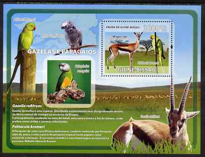 Guinea - Bissau 2008 Gazelles and Birds perf souvenir sheet unmounted mint