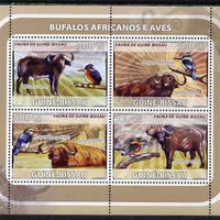 Guinea - Bissau 2008 Buffalo & Birds perf sheetlet containing 4 values unmounted mint