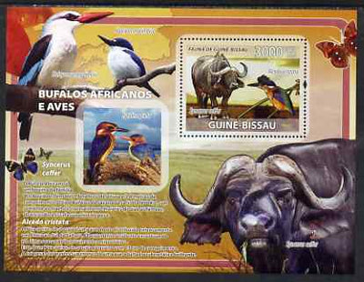 Guinea - Bissau 2008 Buffalo & Birds perf souvenir sheet unmounted mint