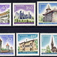 Rumania 1967 Int Tourist Year set of 6 (Historic Monuments) unmounted mint, SG 3474-79, Mi 2600-05