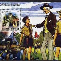 Guinea - Bissau 2005 Lord Baden Powell and Owls (with Fungi) perf souvenit sheet unmounted mint Mi Bl 481