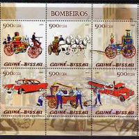 Guinea - Bissau 2005 Fire Engines perf sheetlet containing 6 values unmounted mint Yv 1768-73