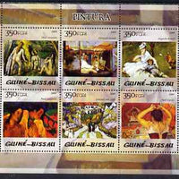 Guinea - Bissau 2005 Impressionist Painters perf sheetlet containing 6 values unmounted mint Mi 2832-37