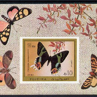 Fujeira 1971 Butterflies imperf m/sheet unmounted mint (Mi BL 79B)