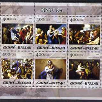 Guinea - Bissau 2005 Paintings in Prado Museum perf sheetlet containing 6 values unmounted mint Mi 2838-43