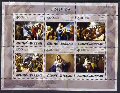 Guinea - Bissau 2005 Paintings in Prado Museum perf sheetlet containing 6 values unmounted mint Mi 2838-43