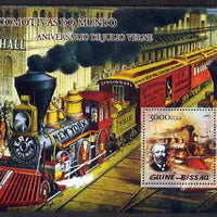 Guinea - Bissau 2005 Steam Trains (featuring Jules Verne) souvenir sheet unmounted mint Mi Bl 477