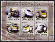 Guinea - Bissau 2005 Modern Deisel Trains (featuring Jules Verne and Eurostar) sheetlet containing 6 values unmounted mint Mi 2853-58