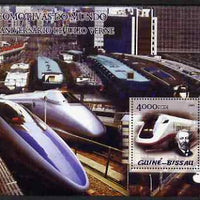 Guinea - Bissau 2005 Japanese Trains (featuring Jules Verne) 4000 souvenir sheet unmounted mint Mi Bl 480