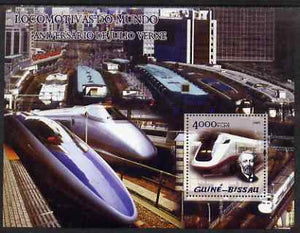 Guinea - Bissau 2005 Japanese Trains (featuring Jules Verne) 4000 souvenir sheet unmounted mint Mi Bl 480