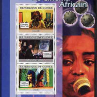 Guinea - Conakry 2007 African Cinema perf sheetlet containing 3 values unmounted mint