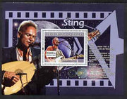 Guinea - Conakry 2007 Male Music Stars (Sting) perf souvenir sheet unmounted mint