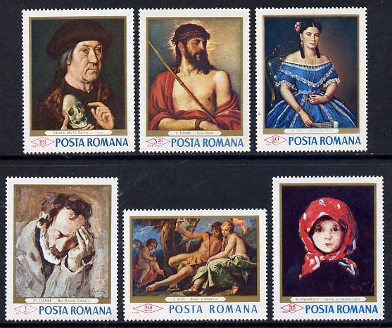 Rumania 1968 Paintings in Rumanian Galleries set of 6 unmounted mint, SG 3543-48, Mi 2666-71