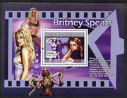 Guinea - Conakry 2007 Female Music Stars (Britney Spears) perf souvenir sheet unmounted mint