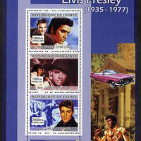 Guinea - Conakry 2007 Elvis Presley perf sheetlet containing 3 values unmounted mint