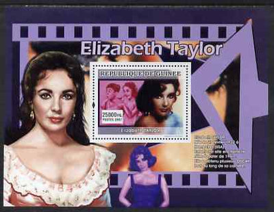 Guinea - Conakry 2007 Female Film Stars (Elizabeth Taylor) perf souvenir sheet unmounted mint