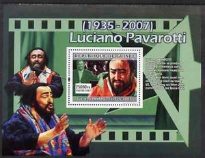 Guinea - Conakry 2007 Luciano Pavarotti (Pavarotti loved to produce..) perf souvenir sheet unmounted mint