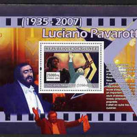 Guinea - Conakry 2007 Luciano Pavarotti (Pavarotti donates to charities) perf souvenir sheet unmounted mint