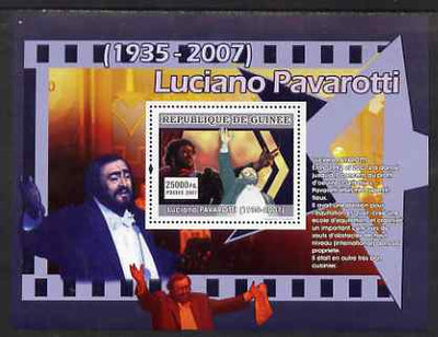 Guinea - Conakry 2007 Luciano Pavarotti (Pavarotti donates to charities) perf souvenir sheet unmounted mint