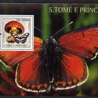 St Thomas & Prince Islands 2003 Mushrooms and Butterflies perf souvenir sheet unmounted mint Mi Bl 1428