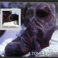 St Thomas & Prince Islands 2003 Seals (with Rotary & Lions Internationsl symbols) perf souvenir sheet unmounted mint Mi Bl 1446