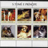St Thomas & Prince Islands 2003 Cats & Dogs (3 oriental kittens) perf souvenir sheet unmounted mint Mi Bl 1444