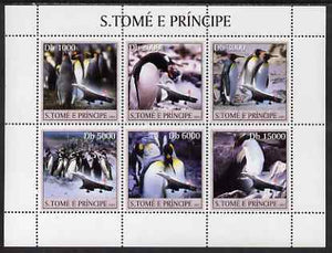 St Thomas & Prince Islands 2003 Penguins & Concorde perf sheetlet containing 6 values unmounted mint Mi 2055-60