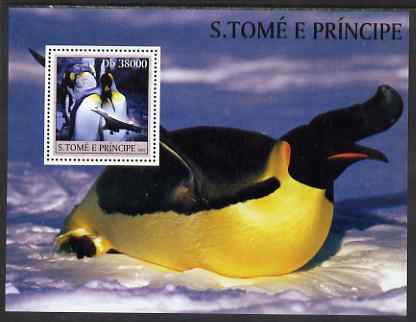 St Thomas & Prince Islands 2003 Penguins & Concorde perf souvenir sheet unmounted mint Mi Bl 1435