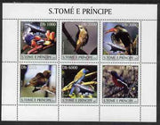 St Thomas & Prince Islands 2003 Birds & Concorde perf sheetlet containing 6 values unmounted mint Mi 2061-66