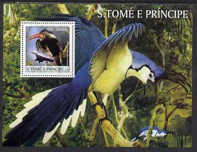 St Thomas & Prince Islands 2003 Birds & Concorde perf souvenir sheet unmounted mint Mi Bl 1436